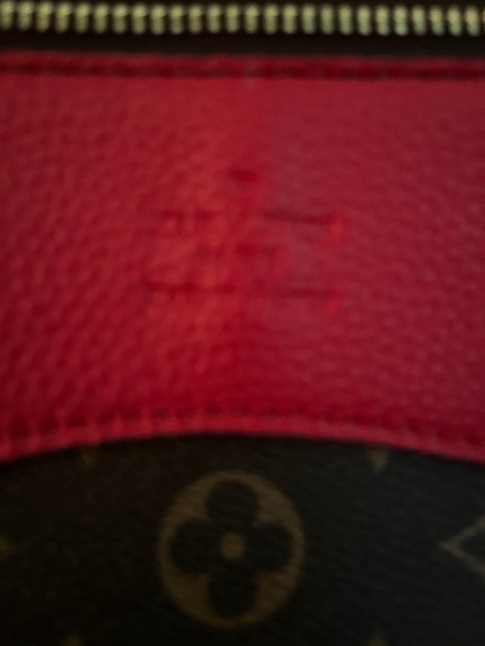 Louis Vuitton Monogram Brown with Red Trim Shoulder Bag - Picture 4 of 4